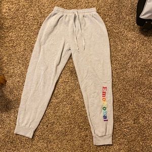 Grey/Rainbow Sweatpants from F21 Size Small!